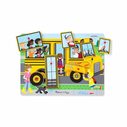 Melissa & Doug The Wheels On The Bus Wooden Sound Puzzle