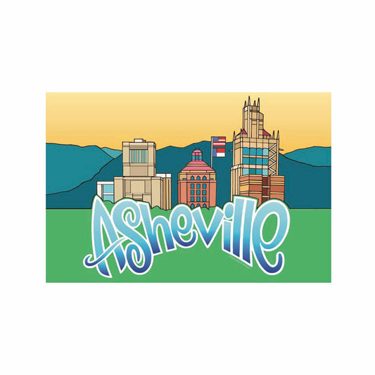 Asheville Pack Square Postcard