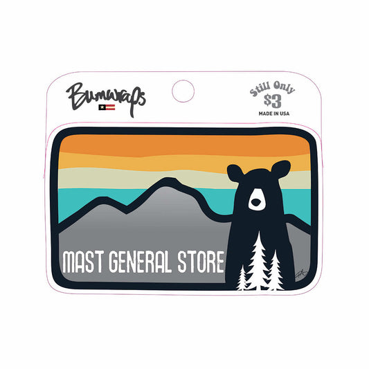 Bum Wraps Mast General Store Mountain Bear Sticker