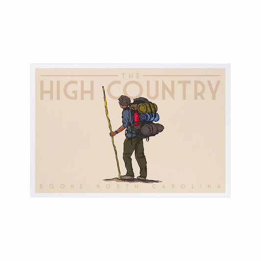 Lantern Press Boone High Country Hiker Postcard