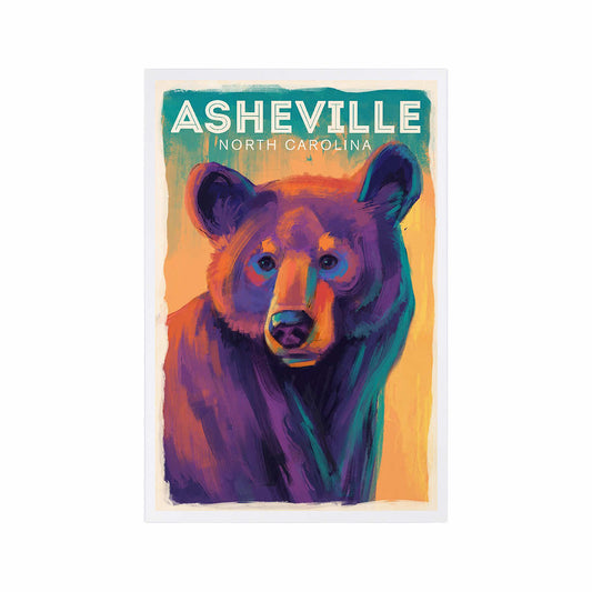 Asheville Vivid Black Bear Postcard