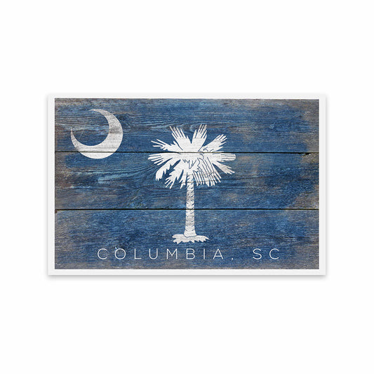 Columbia Rustic South Carolina Flag Postcard