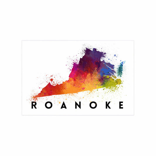 Lantern Press Roanoke Virginia Watercolor Postcard