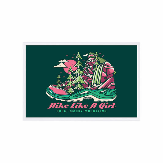 Lantern Press Tennessee Great Smoky Mountains Hike Like A Girl Postcard