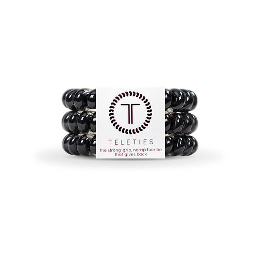 Jet Black Large Hair Ties - 3 Pack