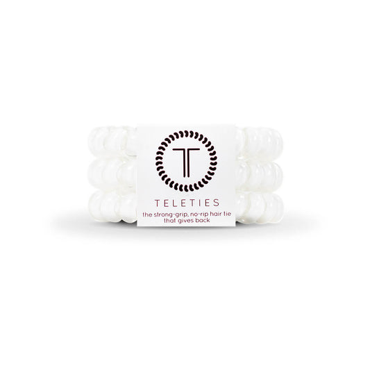 Coconut White Large Hair Ties - 3 Pack