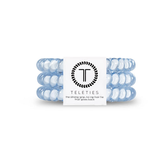 Washed Denim Small Hair Ties - 3 Pack
