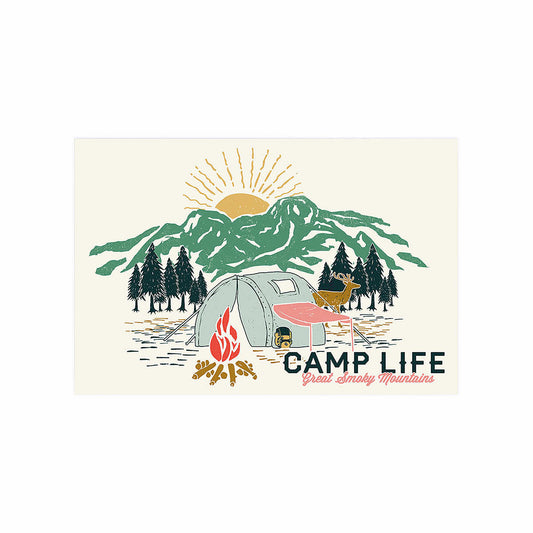 Lantern Press Great Smoky Mountains Camp Life Postcard