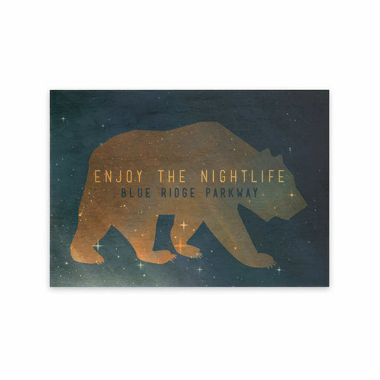 Lantern Press Blue Ridge Parkway Enjoy The Nightlife Wooden Magnet