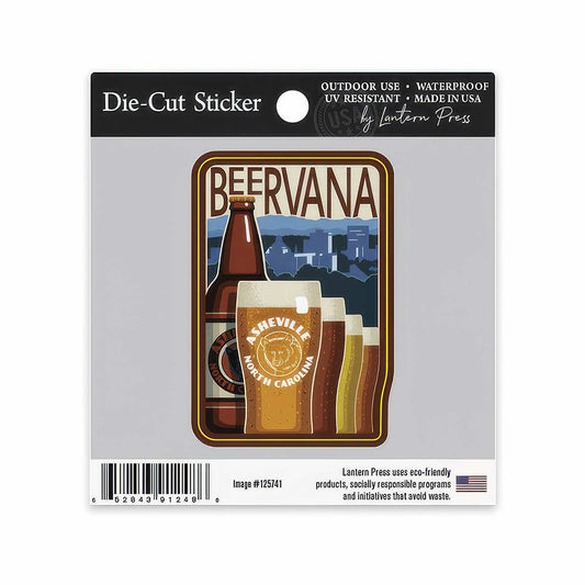 Lantern Press Asheville Beervana Small Sticker