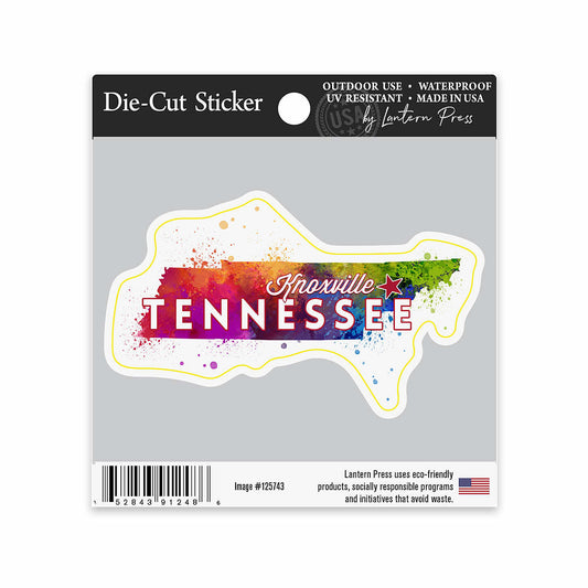 Lantern Press Knoxville Tennessee Watercolor Vinyl Sticker