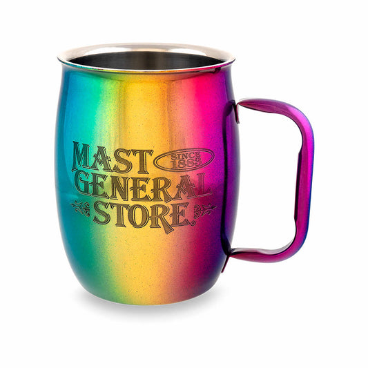 Mast General Store Wild Bill's Metallic Rainbow Barrel Mug