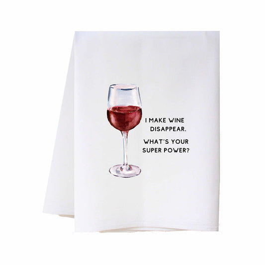 Wine Disappear Flour Sack Towel