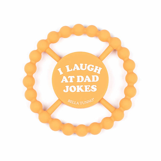 Bella Tunno I Laugh At Dad Jokes Happy Teether Baby Toy Tan