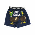 LazyOne Men's Butt Quack Boxers Dark Blue