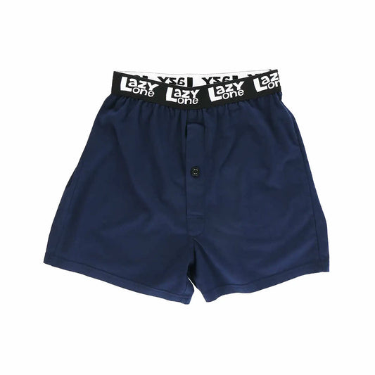 LazyOne Men's Butt Quack Boxers Dark Blue