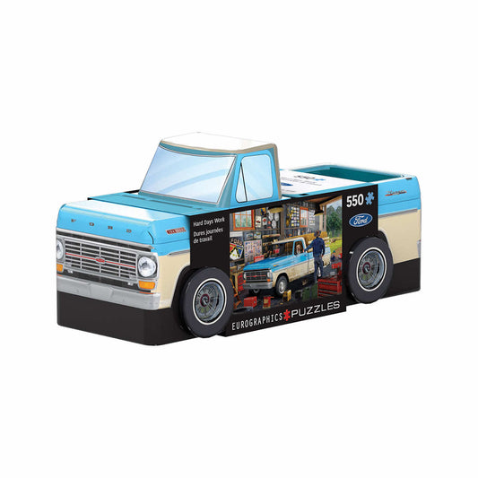 Eurographics Ford Pickup Truck Tin With Puzzle