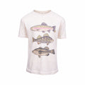 Barefoot Baby Kids' Three Fish Summer Short Sleeve T-Shirt Soft Beige