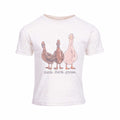 Barefoot Baby Toddler Duck Duck Goose Short Sleeve T-Shirt Soft Beige