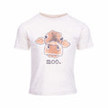 Barefoot Baby Toddler Moo Short Sleeve T-Shirt Soft Beige