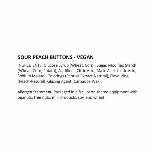 Gerrit J. Verburg Sour Peach Buttons Candy - 1 lb.