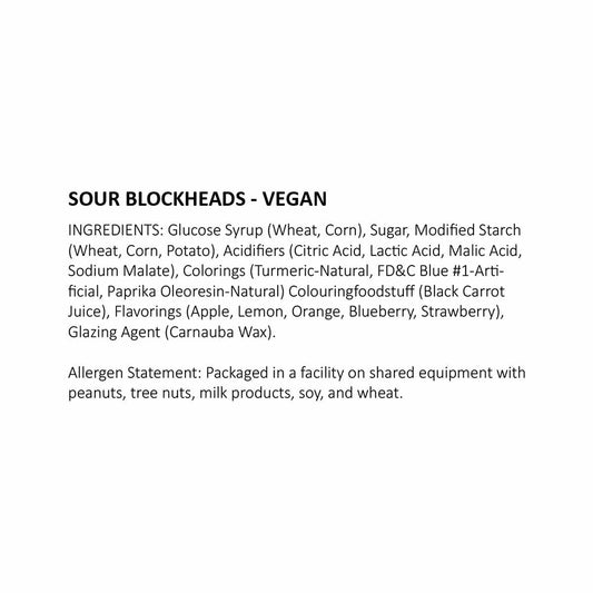Gerrit J. Verburg Sour Blockheads Candy - 1 lb.