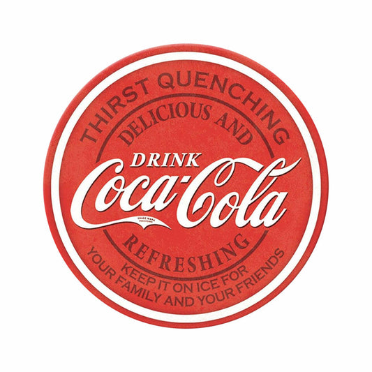 Round Coca-Cola Family Magnet