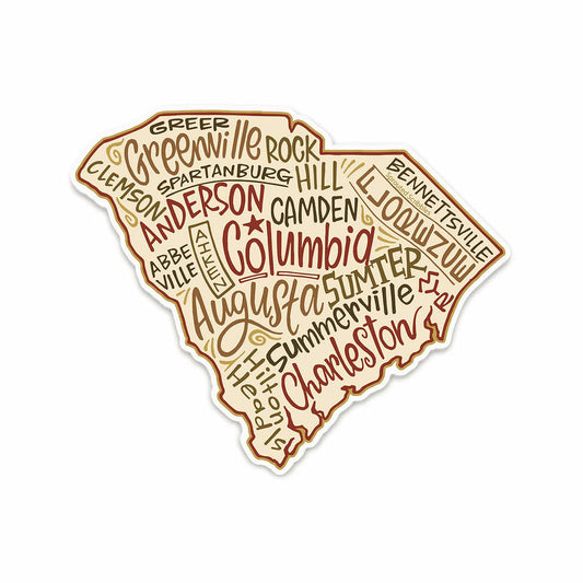 South Carolina Map Sticker
