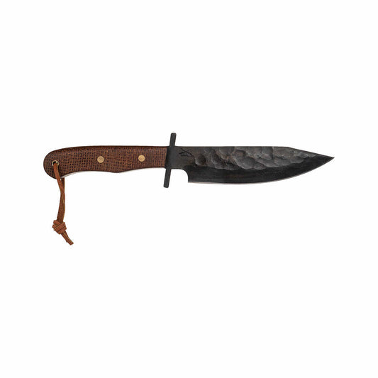 Naylor Forge Bushcraft Bowie Knife Burlap Micarta