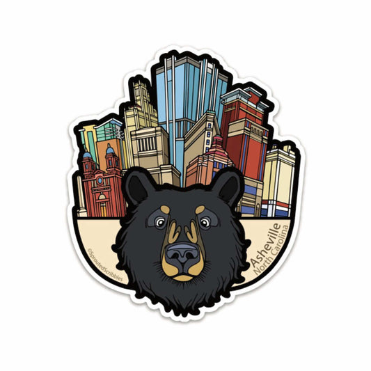 Asheville Skyline Bear Sticker