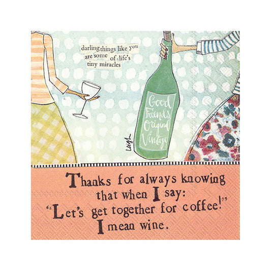 Boston International Coffee and Wine Paper Cocktail Napkins