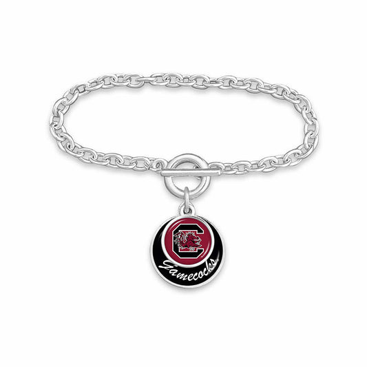 From The Heart Women's South Carolina Gamecocks Stacked Disk Bracelet
