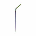 Harold Import Turtleneck Rainbow Reusable Bendable Metal Drinking Straws - Set of 4 with Cleaning Brush