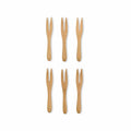 Harold Import Mini Bamboo Serving Forks - Set of 6