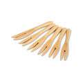 Harold Import Mini Bamboo Serving Forks - Set of 6