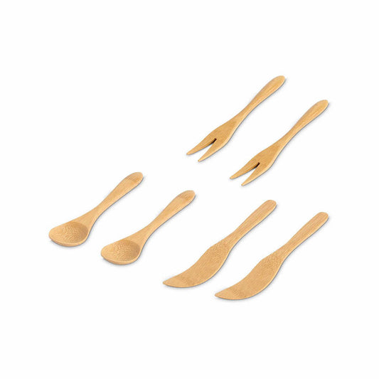 Harold Import Mini Bamboo Serving Set - Set of 6