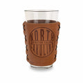 Winston-Salem Leather Pint Glass Sleeve Ws Circle