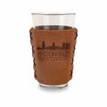 Winston-Salem Leather Pint Glass Sleeve Ws Skylinev