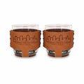 Winston-Salem Leather Rocks Glass Sleeve Box Set Ws Skylinev