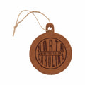 Winston-Salem Round Leather Ornament Ws Circle