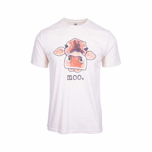 Barefoot Baby Moo Short Sleeve T-Shirt Soft Beige