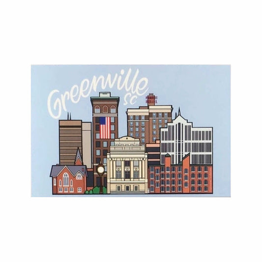 Greenville Downtown Buildings Postcard