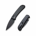 Qubit Button Lock Knife Black