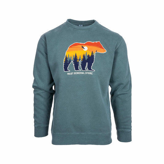 Bum Wraps Mast General Store Bear Crew Sweatshirt Alpine Grn