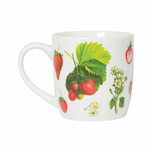 Vintage Strawberries Porcelain Mug