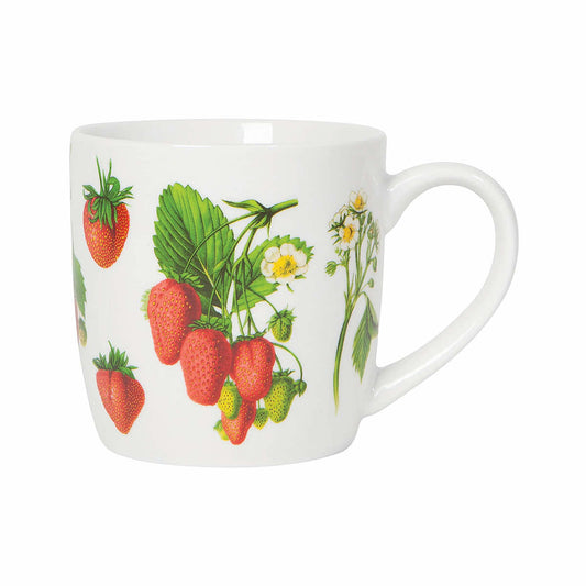 Vintage Strawberries Porcelain Mug