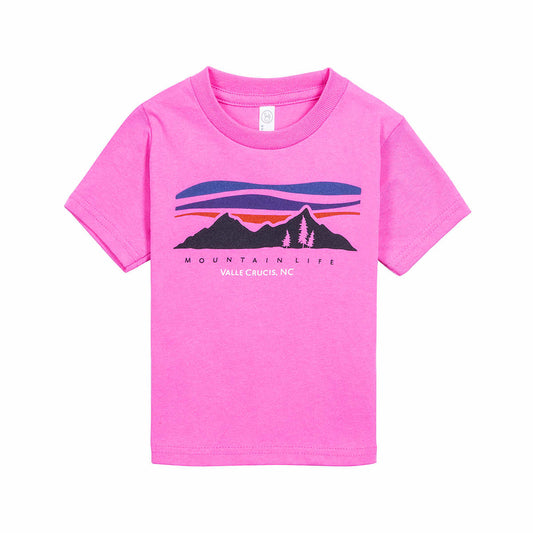 Bum Wraps Toddler Valle Crucis Mountain Life Short Sleeve T-Shirt Raspberry