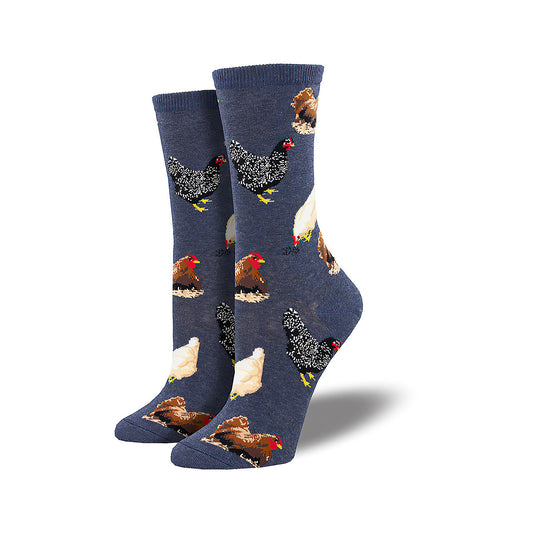 Women's Hen House Cotton Crew Socks Denim
