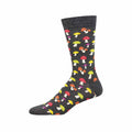 Men's Colorful Caps Bamboo Socks Charcoal Heather