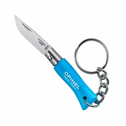 No.02 Stainless Steel Pocket Knife with Keychain Cyan